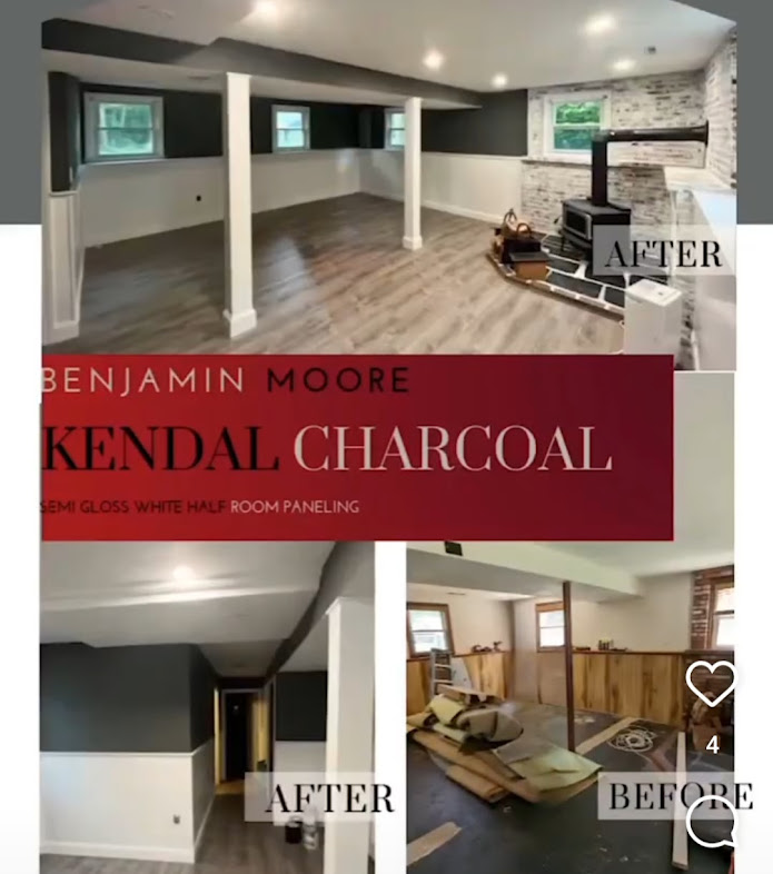 Interior painting for a basement renovation in Pembroke, MA